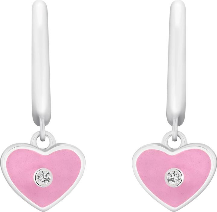 Prinzessin Lillifee Ohrschmuck für Mädchen, 925 Sterling Silber, Zirkonia (synth.) | Herz (925er Silber)