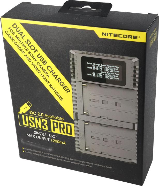 Produktbild Nitecore USN3 Pro (Kamera Akku Ladegerät)