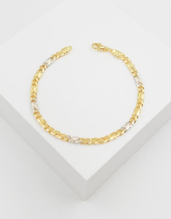 Image du produit Muau Chaîne de 8 (19 cm, 750, Or blanc, Or jaune 18 carats)