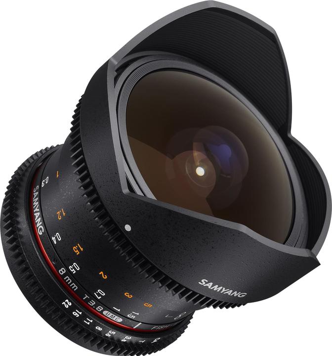 Image du produit Samyang V-DSLR 8mm T/3.8 UMC Fish-Eye CS II Lens for Sony A, Black (Sony A, APS-C / DX)