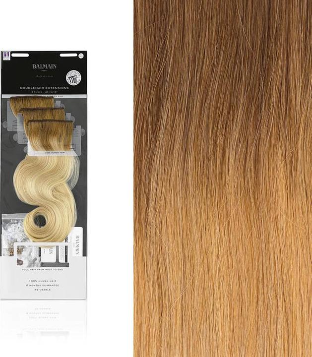 Balmain Hair Professional - Doppelhaarverlängerungen menschliches Haar - 9g.10 om - Blond (9G.10 OM Light Gold Blonde Ombre, 40 cm)