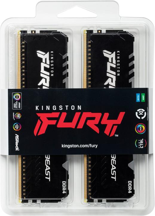 Immagine prodotto Kingston FURY Beast RGB (2 x 32GB, 3600 MHz, DDR4-RAM, DIMM)
