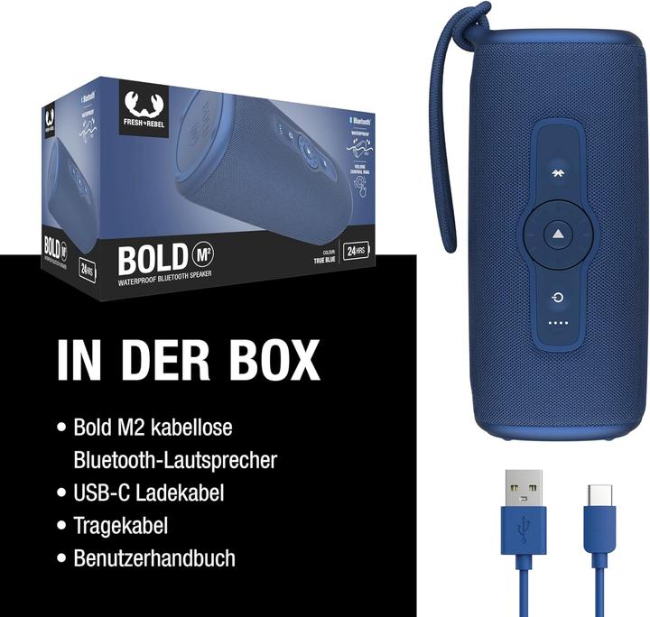 Productafbeelding Fresh'N Rebel Fris 'n Rebel Bold M2 Blauw (24 h, Voeding via USB)