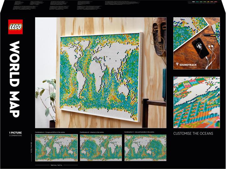 Actual product image LEGO World map (31203, LEGO Art, LEGO Rare Sets)
