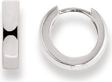 Natsumi Schmuck Klappcreolen Weissgold 18K/750 Ø 10mm Gerundet (750/18 K Weissgold)
