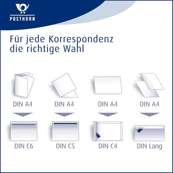 Immagine prodotto Posthorn Buste B5 oF/hk 90g bianco 500 pezzi/confezione. (500 x)