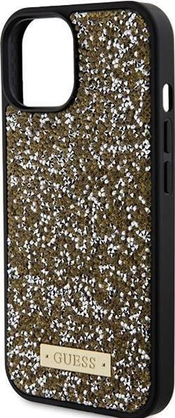 Image du produit Guess GUHCP15SPFGSBSD iPhone 15 6.1" żółty/yellow hardcase Rhinestone Metal Logo (Apple iPhone 14, Apple iPhone 15, Apple iPhone 13)