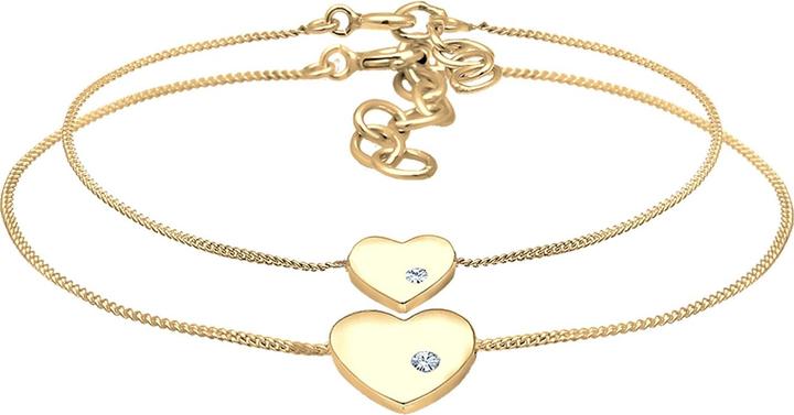 Elli Freundschaft- / Partner-Schmuck, Herz, Mutter Und Kind (16 cm, Glaskristall, 925 Sterling Silber)