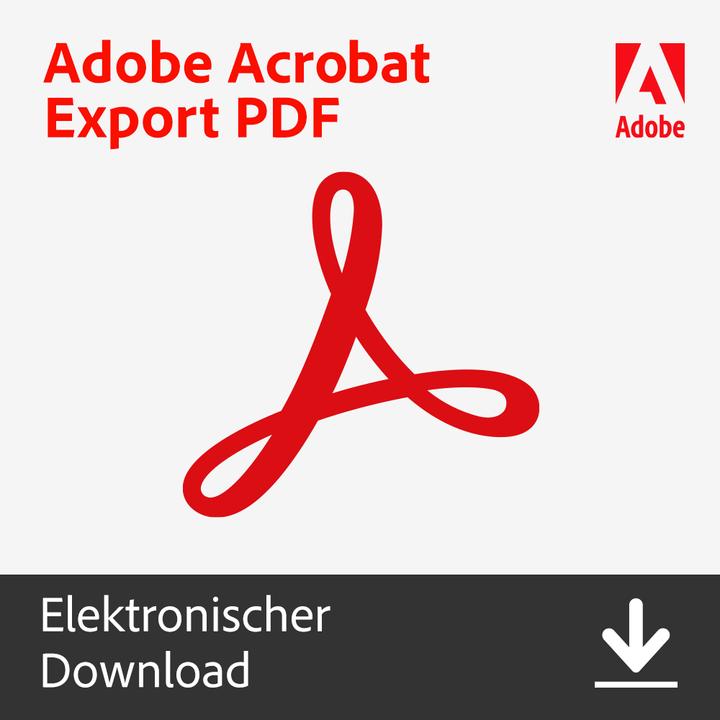 Produktbild Adobe Acrobat Export PDF (1 User, 1 Geräte/User, 12 Monate)