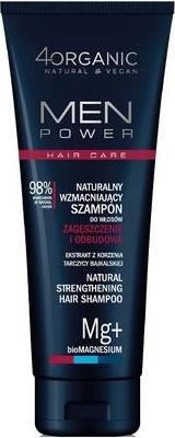 Actual product image 4Organic Men Power naturalny wzmacniający szampon do włosów Zagęszczenie i Odbudowa 250ml (250 ml, Liquid shampoo)