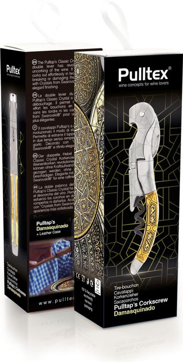 Actual product image Pulltex Un tire-bouchon DAMASQUINADO (Lever corkscrew)
