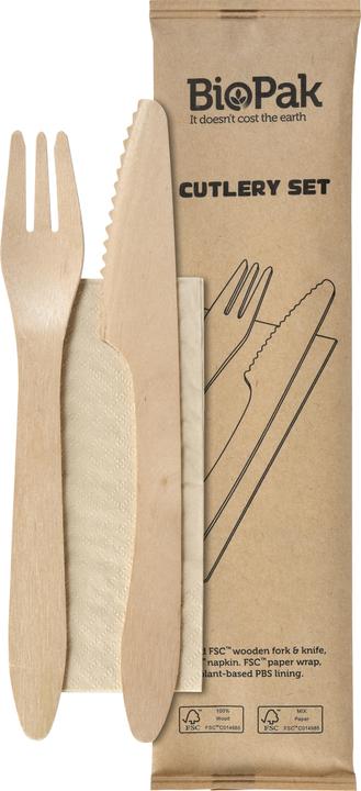 Produktbild Duni Holz-Besteck Set BioPak (400 x)
