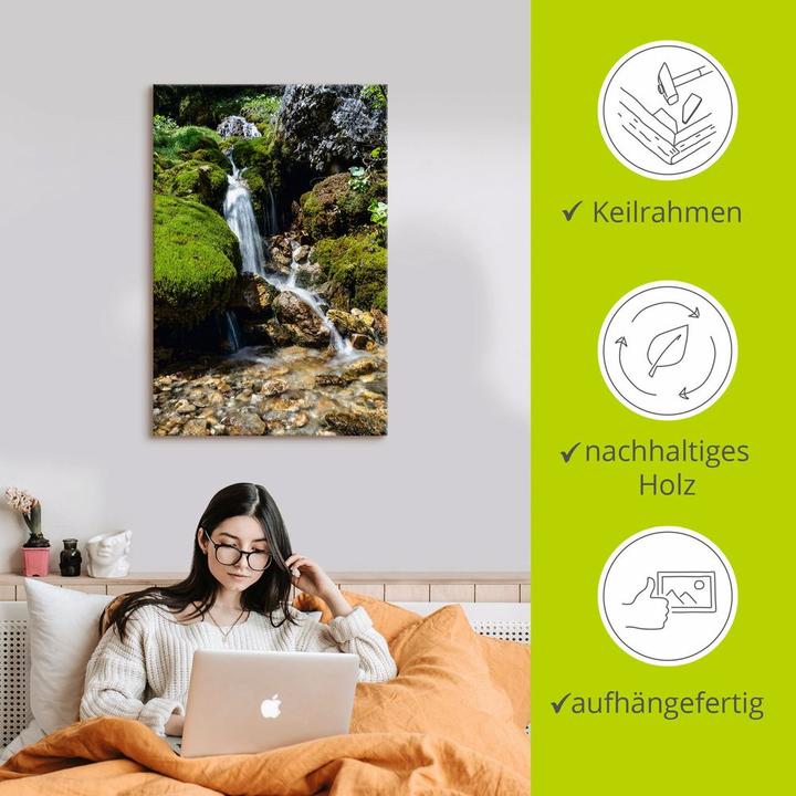 Actual product image Artland Small waterfall in the mountains S8IC (80 x 120 cm)