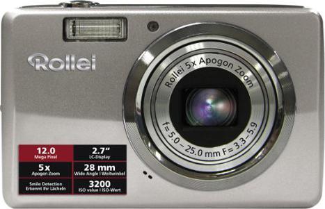 Rollei Compactline 350, 12 MPixel, 5x Zoom, Silber