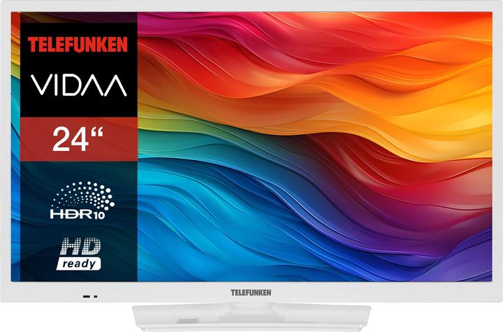 Produktbild Telefunken Fernseher 24 Zoll Smart TV VIDAA XH24VP550M-W HD Fernseher HDR TV mit Triple-Tuner (24", LED, HD, 2025)