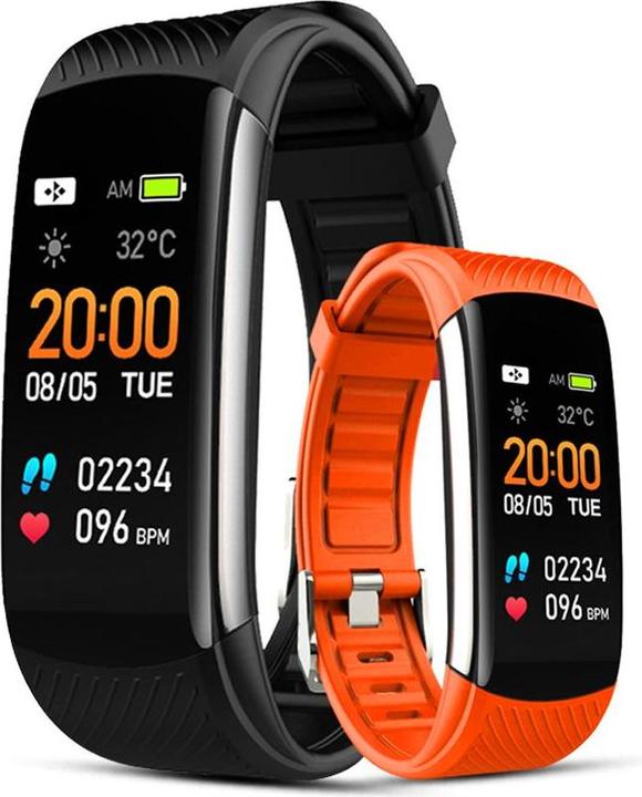 Produktbild Giewont Fit&GO Duo GW200-9 Smartband – Schwarz + Orangefarbenes Power-Armband