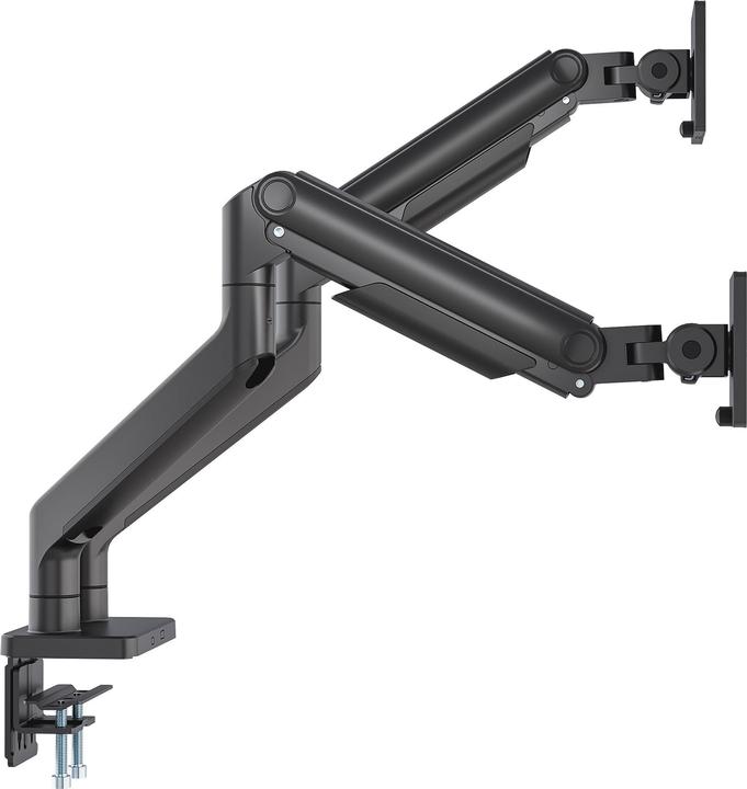 Produktbild Manhattan Tischhalterung mit mechanischer Feder und besonders hoher Traglast für zwei Monitore, Aluminium (Tisch, 45")
