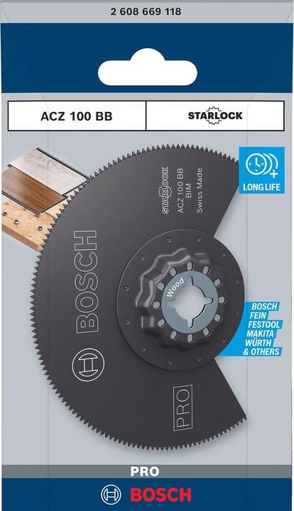 Image du produit Bosch Professional Zubehör Lame PRO ACZ 100 BB pour outils multifonctions, 100 mm