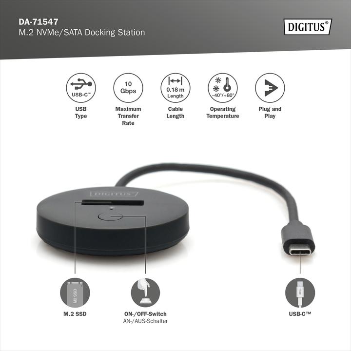 Image du produit Digitus Station d'accueil M.2 NVMe/SATA