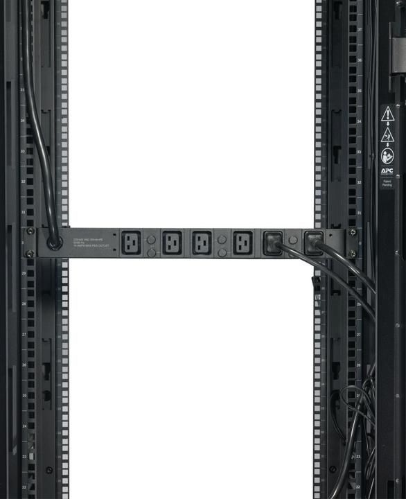 Actual product image APC Rack PDU Basic 1U 32A 22kW 400V (6)C19 Cord Length (2.5 meter) IEC309