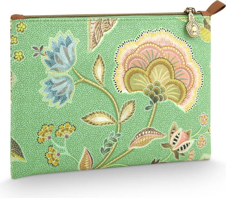 Actual product image PIP Studio Charly Kosmetiktasche flach medium Matata grün 24x1x15.5cm