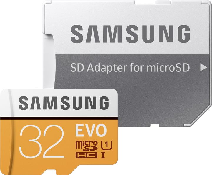 Produktbild Samsung EVO - microSDHC Card (32 GB, microSDHC, U1, UHS-I)