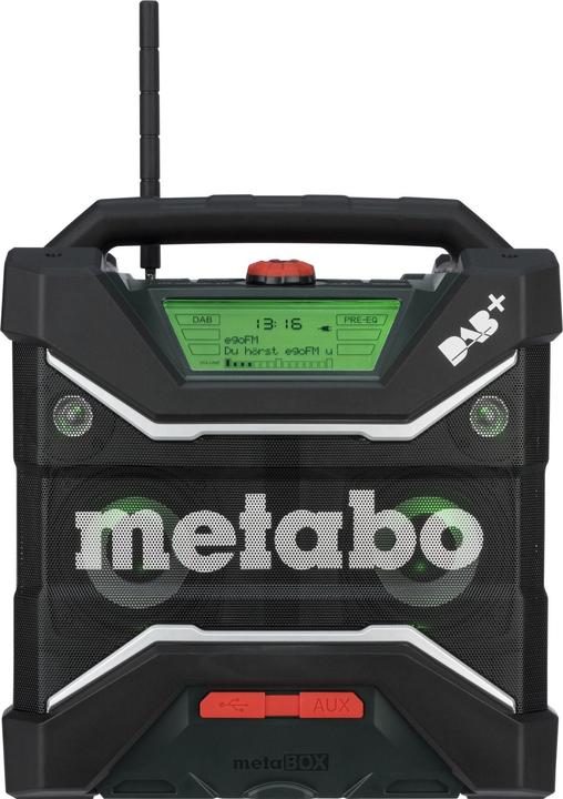 Productafbeelding Metabo Draadloze bouwplaatsradio RC12-18 32W DAB+ zonder batterij met oplaadfunctie (DAB+, FM, Bluetooth)