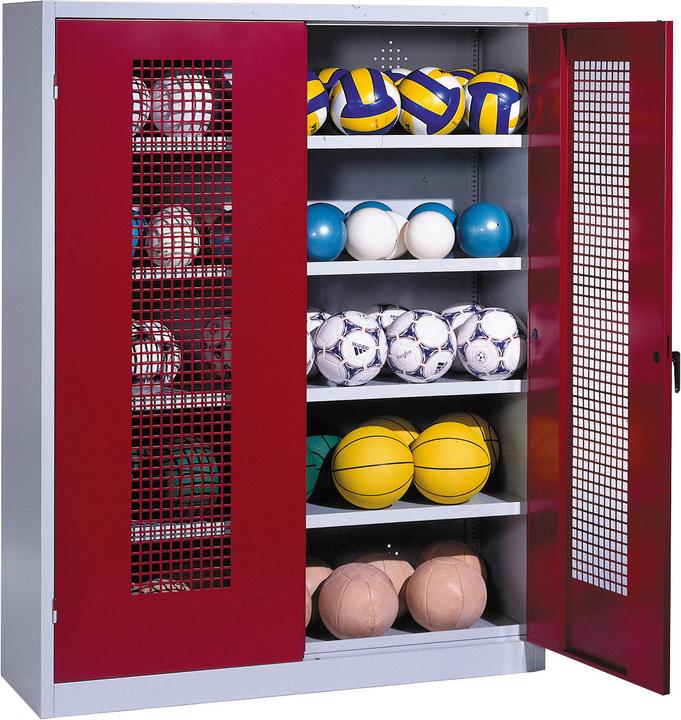 Immagine prodotto C+P Armadio a sfera (HxLxP: 195x150x50 cm, con porte a battente in lamiera forata, tipo 3)