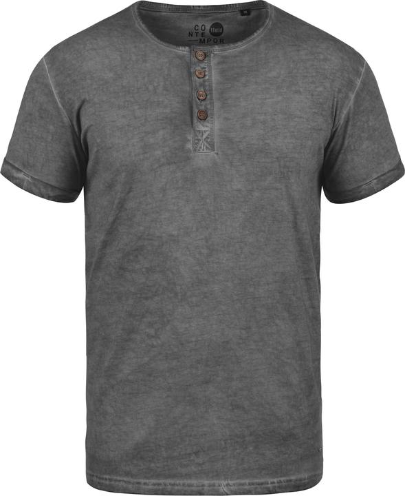 Immagine prodotto Solid Tihn T-Shirt A Maniche Corte Maglietta Da Uomo Con Collo Grandad In Cotone 100% (S)