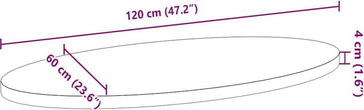 Actual product image VidaXL Lyndsie (120 x 60 x 4 cm)