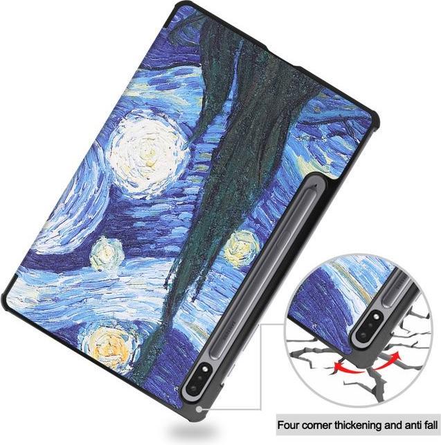 Actual product image MU Style Triple folding cover with pattern (Galaxy Tab S7)