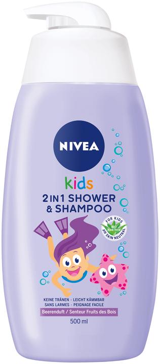 NIVEA Kids 2in1 Shower & Shampoo Beerenduft (500 ml)