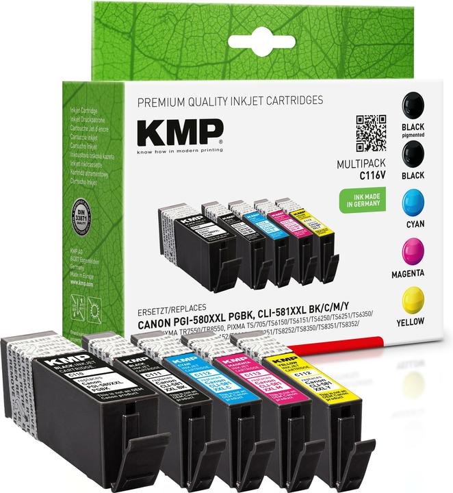 Immagine prodotto KMP PGI-580/CLI-581 XXL (M, FC, C, Y)