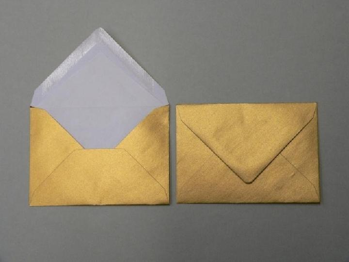 Produktbild Blanke Briefumschläge 81x114mm (DIN C7) 100g/qm gummiert VE=100 Stück gold (100 x)