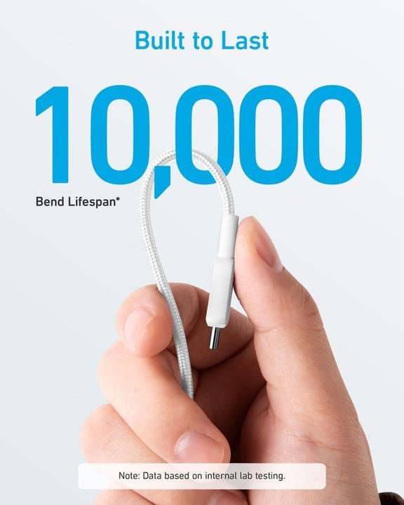 Actual product image Anker CABLE 322 USB-C A USB-C 1,8M 60W BLANCO (1.80 m, 60 W)
