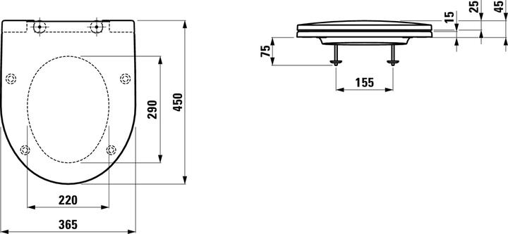 Image du produit Laufen Moderna R Slim (sans abaissement automatique)