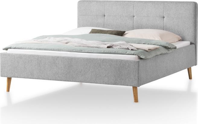 Produktbild Meise Möbel Smart Polsterbett Holzfuss Kopfteil gesteppt (180 x 200 cm)