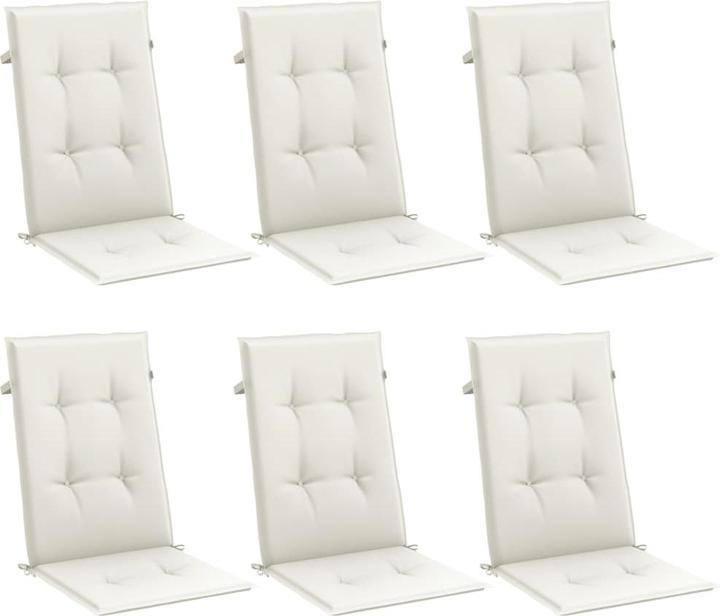 Produktbild VidaXL Hochlehner-Auflagen 6 Stk. Stoff (120 x 50 x 4 cm)