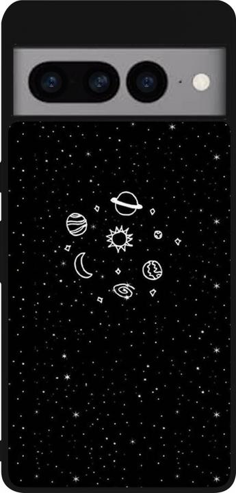 Actual product image PhoneLook Cover Silicone black Space Doodle (Google Pixel 7 Pro)