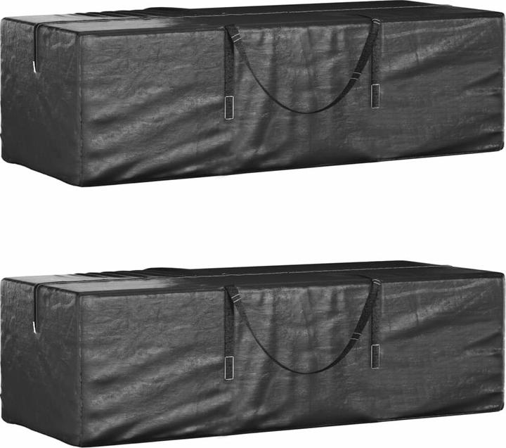 VidaXL Sacchetti per alberi di Natale 2 pezzi in polietilene nero (55 cm)