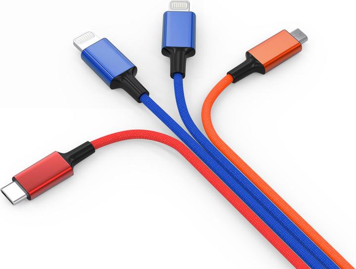 Actual product image Smrter Hydra ELITE 6in1 nylon charging cable type Lightning, multi retail (1.20 m, USB 3.2 Gen 1)