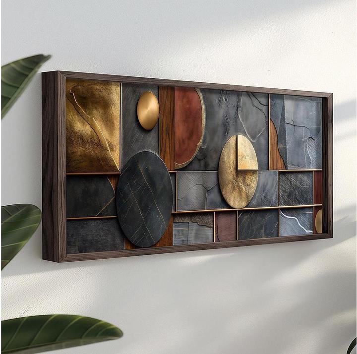 Produktbild Wallxpert Bild Shapes 120 x 40 cm, Motiv: Muster (120 x 40 x 3.5 cm)