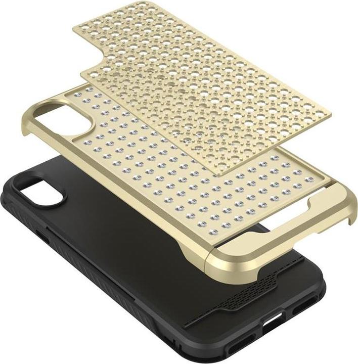 Actual product image Zizo Star Diamond Hybrid Cover - iPhone X case (gold/black) (Apple iPhone X)