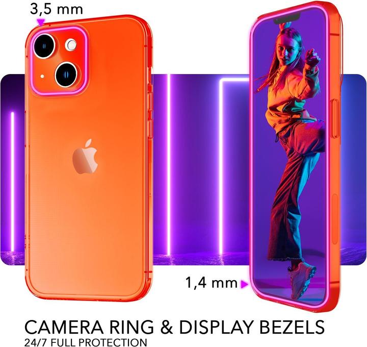 Immagine prodotto Nalia Copertura in silicone trasparente al neon (Apple iPhone 14)