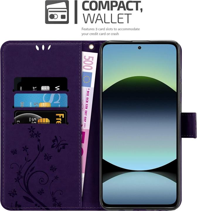Produktbild Cadorabo Hülle für Xiaomi RedMi Note 14 5G mit Blumen Muster (Xiaomi Redmi Note 14 5G)