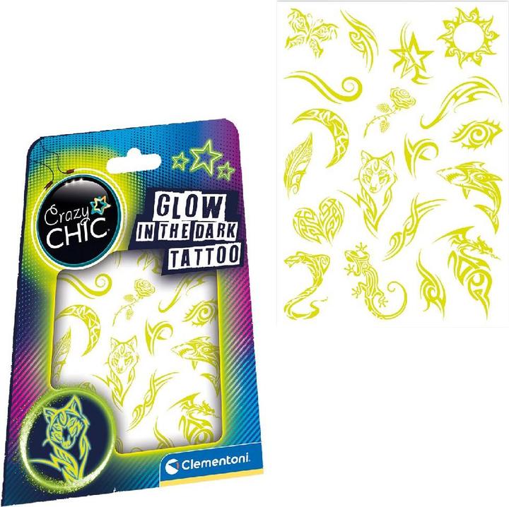Actual product image Clementoni Crazy Chic - Urban Tattoos glow in the dark