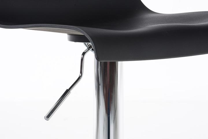 Actual product image CLP Set of 2 bar stools Hoover plastic chrome, black