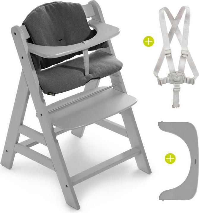 Actual product image Hauck Highchairs Highchair Alpha Plus Grey - in economy set incl. (Highchair)