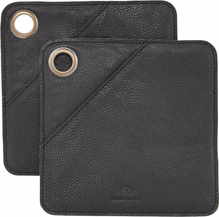 House Doctor Pot holder, Square, Black (Buffalo skin)