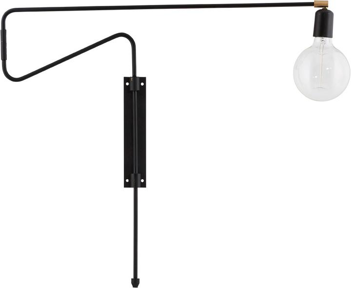 House Doctor Wall Lamp, Swing, Black (E14)